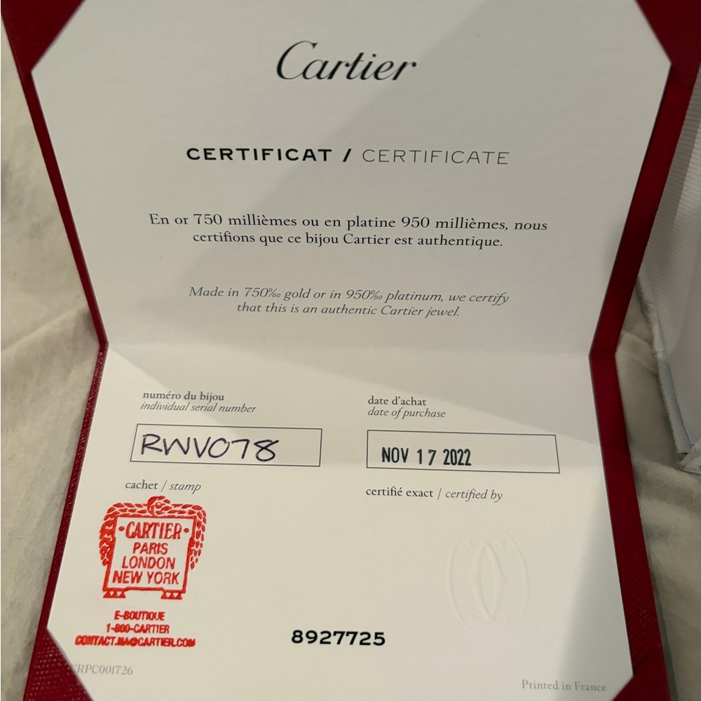 Cartier Gold Wedding Ring - Picture 10 of 16